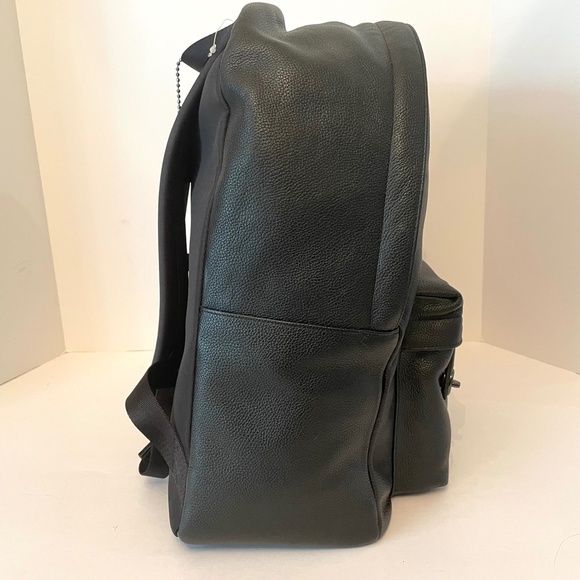 Coach Campus XL Large Pebbled Leather Turnlock Backpack Black main image 13